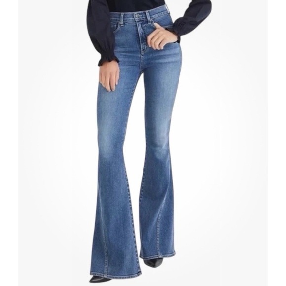 Veronica Beard Denim - Veronica Beard Medium Wash High Rise Exaggerated Flare Sheridan Jeans Size 30